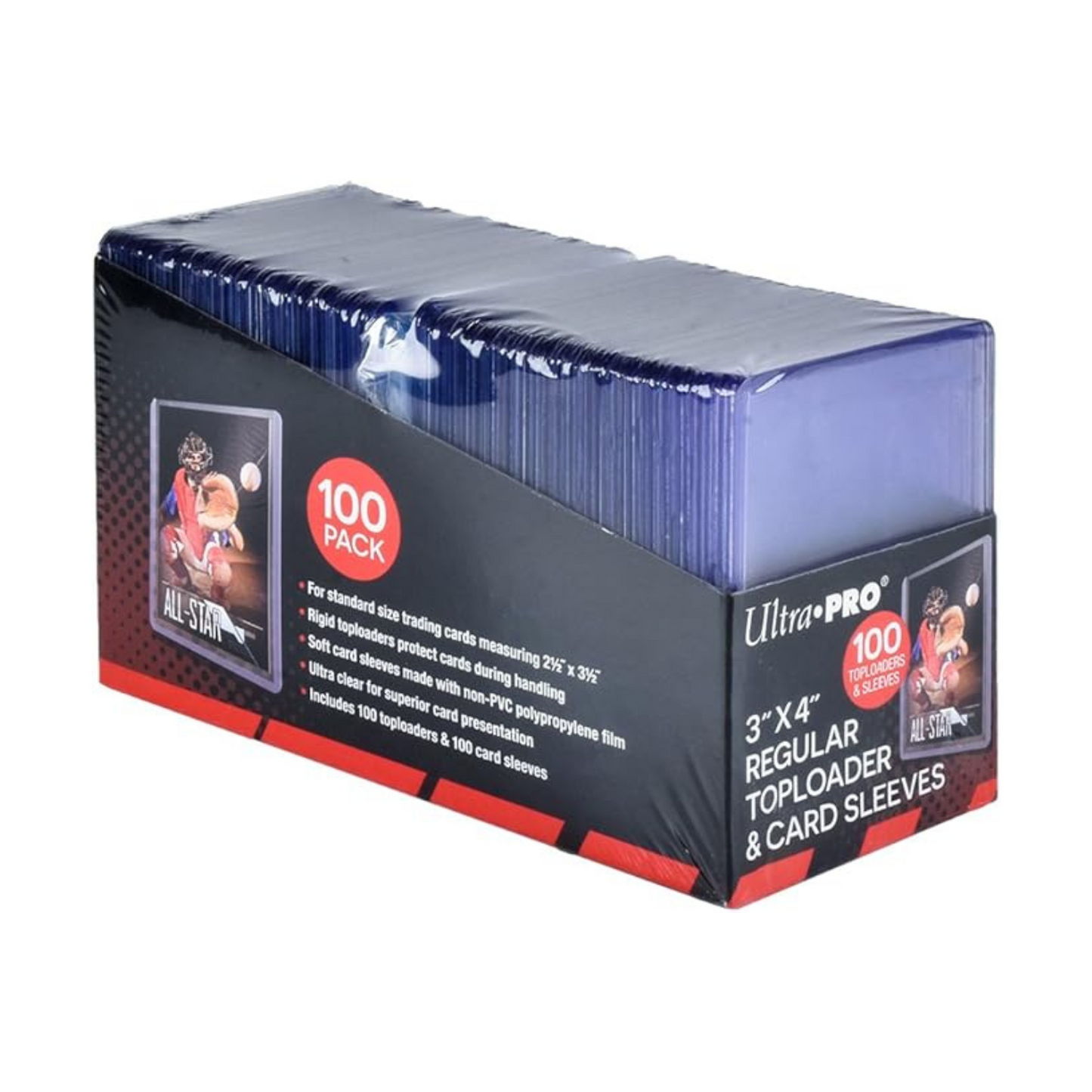 ULTRA PRO - Pack de 100 Toploaders + 100 Fundas (100+100)